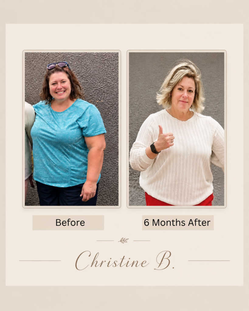 Christine’s Metabolic Balance success story – before and 6 months after